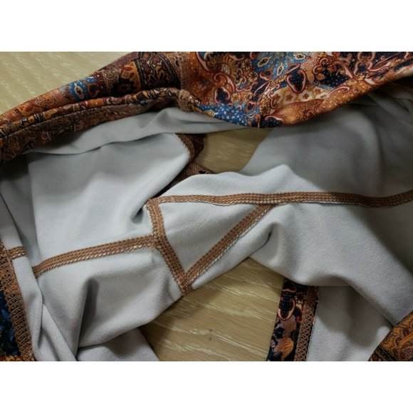 Women's Small Biker Shorts Strong Compression Crazy Paisley All Over Print Gym - Picture 4 of 7